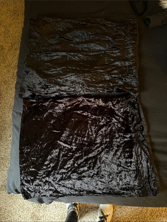 Sin In Linen Other - Two standard Sin in Linen black velvet shams
